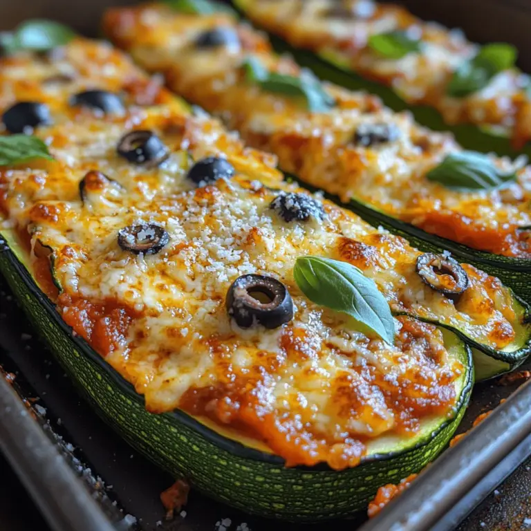 Zucchini Pizza Boats sind nicht nur eine köstliche und kreative Möglichkeit, die alltägliche Pizza neu zu interpretieren, sondern auch eine großartige Option für alle, die auf ihre Kohlenhydrataufnahme achten. Diese delikaten "Boote" aus Zucchini sind perfekt gefüllt mit einer Vielzahl von Zutaten, darunter würzige italienische Wurst, frische Paprika und geschmolzener Käse. Sie sind nicht nur gesund, sondern auch schnell zubereitet und eignen sich ideal für eine gesunde Mahlzeit oder einen Snack.