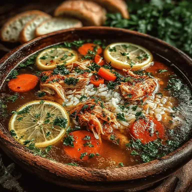 Willkommen in der Welt der Aromen und der gesunden Küche! Heute stelle ich Ihnen ein Rezept vor, das nicht nur lecker, sondern auch einfach zuzubereiten ist: die Zesty Lemon Chicken and Rice Soup. Diese erfrischende Hühnersuppe mit einem spritzigen Zitronen-Kick ist perfekt für kalte Tage, wenn Sie etwas Warmes und Trostspendendes benötigen, oder für warme Tage, wenn Sie nach einem leichten, gesunden Gericht suchen. Die Kombination aus zartem Hähnchen, aromatischem Gemüse und duftendem Jasminreis macht diese Suppe zu einem wahren Genuss.
