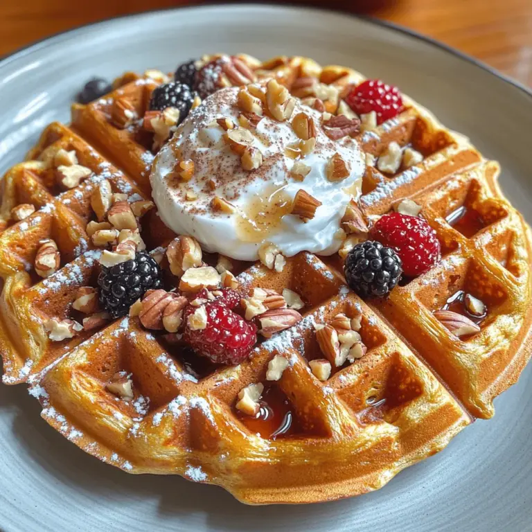 Wenn der Herbst naht und die Blätter sich in leuchtenden Farben färben, gibt es nichts Besseres, als die warmen, einladenden Aromen von Kürbisgewürz zu genießen. Das Rezept für Pumpkin Spice Waffles ist nicht nur ein Genuss für den Gaumen, sondern auch ein Fest für die Sinne. Diese Waffeln sind die perfekte Kombination aus fluffiger Textur und dem aromatischen Geschmack von Kürbis und Gewürzen, die uns an die gemütlichen Tage der Herbstsaison erinnern.