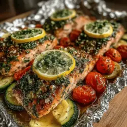 In der heutigen schnelllebigen Welt ist es oft eine Herausforderung, gesunde und schmackhafte Mahlzeiten zuzubereiten. Doch mit dem Rezept für Buttery Knoblauch-Kräuter-Lachs-Päckchen holen Sie sich den Genuss von frischen, hausgemachten Speisen direkt in Ihre Küche. Diese köstlichen Lachs-Päckchen sind nicht nur schnell und einfach zuzubereiten, sondern auch vollgepackt mit Aromen und Nährstoffen. Sie bieten eine perfekte Kombination aus zartem Lachs, aromatischen Kräutern und frischem Gemüse – ideal für ein gesundes Abendessen unter der Woche oder ein besonderes Wochenende.