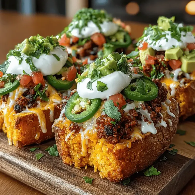 Die Beladene Nacho Süßkartoffelhaut ist nicht nur ein einfacher Snack, sondern ein wahres Festmahl, das perfekt für jede Gelegenheit ist. Diese kreative Kombination aus süßen und herzhaften Aromen hat sich in den letzten Jahren zu einem beliebten Gericht entwickelt, das in vielen Haushalten zu finden ist. Ursprünglich inspiriert von der traditionellen Nacho-Variante, wird die Süßkartoffel hier zum perfekten Träger für all die köstlichen Zutaten, die wir so lieben. Dieses Rezept ist ideal, um Freunde und Familie zu beeindrucken, sei es bei einem Spielabend, einer Grillparty oder einfach nur als herzhaftes Abendessen.