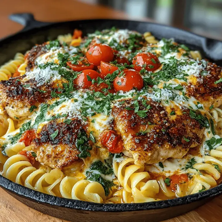 Die Cremige Tomaten-Basilikum-Hühnchen-Pfanne ist nicht nur ein köstliches Gericht, sondern auch eine wahre Augenweide. Mit saftigen Hähnchenbrustfilets, frischen Tomaten und aromatischem Basilikum zaubern Sie im Handumdrehen ein gesundes und schmackhaftes Abendessen, das die ganze Familie begeistert. Dieses Rezept ist perfekt für geschäftige Wochentage, da es in weniger als 30 Minuten zubereitet werden kann und sowohl mit Nudeln als auch mit Reis serviert werden kann.