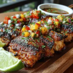 Wenn es um Sommergerichte geht, sind gegrillte Hähnchenspieße mit einer erfrischenden Pfirsichsalsa einfach unschlagbar. Dieses Gericht vereint zartes, gewürztes Hähnchenfleisch mit einer fruchtigen Salsa, die den Gaumen erfrischt und perfekt für Grillabende im Freien ist. Die Kombination aus würzigem Hähnchen und süßen, reifen Pfirsichen sorgt für ein harmonisches Geschmackserlebnis, das sowohl Grillliebhaber als auch gesundheitsbewusste Esser begeistert.