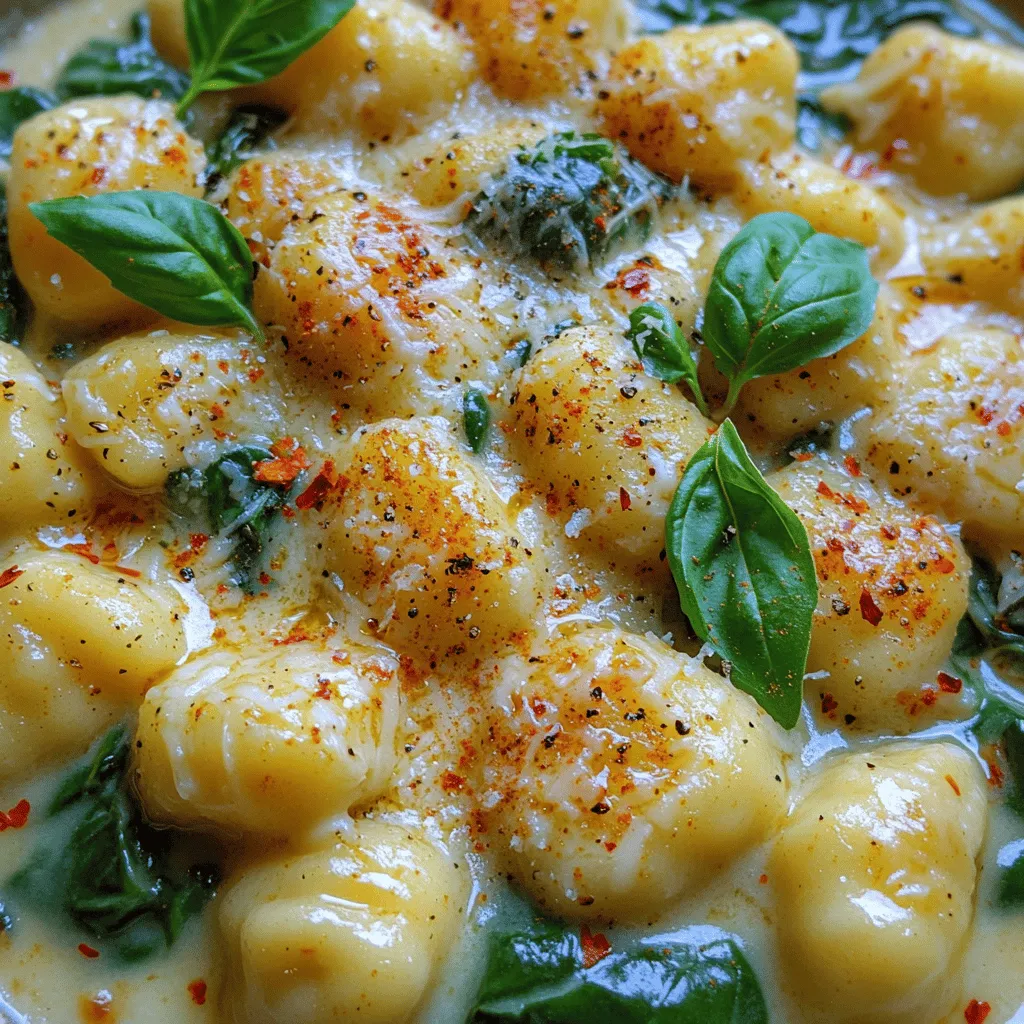 Die cremigen Knoblauch-Spinat-Gnocchi sind nicht nur ein kulinarischer Hochgenuss, sondern auch ein wunderbares Beispiel für die italienische Küche, die für ihre einfachen, aber geschmackvollen Gerichte bekannt ist. Die Kombination aus zarten Gnocchi, frischem Spinat und einer reichhaltigen, cremigen Sauce ist ein perfektes Gericht für jeden Anlass – ob für ein schnelles Abendessen unter der Woche oder für ein festliches Dinner mit Freunden und Familie.
