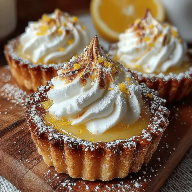 Zesty Mini-Zitronen-Meringue-Törtchen sind ein wahres Highlight der modernen Patisserie und erfreuen sich großer Beliebtheit bei Liebhabern von süßen, fruchtigen Desserts. Diese kleinen Törtchen kombinieren die erfrischende Säure von Zitronen mit der Süße eines zarten Meringue-Toppings, das beim Backen eine goldene Kruste erhält. Sie sind nicht nur ein Genuss für den Gaumen, sondern auch ein echter Hingucker auf jeder Kaffeetafel oder Feier.