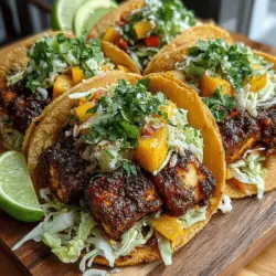 Tacos sind nicht nur ein Gericht; sie sind ein Erlebnis, das die Sinne anspricht und die Vorfreude auf jede Mahlzeit steigert. Insbesondere die tropischen Tofu-Tacos mit würzigem Mango-Slaw bringen einen Hauch exotischer Frische auf den Tisch. Diese kreative und gesunde Variante des klassischen Tacos kombiniert die zarten Aromen von gewürztem Tofu mit dem knackigen, süß-sauren Crunch eines frischen Mango-Slaws. Nicht nur Veganer und Vegetarier werden von diesem Gericht begeistert sein, sondern auch alle, die auf der Suche nach einer abwechslungsreichen und geschmackvollen Mahlzeit sind.