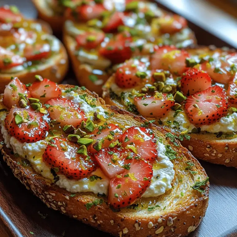 Die Kunst des Kochens hat die Fähigkeit, Menschen zusammenzubringen und Erinnerungen zu schaffen. In einer Welt, die oft hektisch und stressig ist, kann ein einfaches, aber köstliches Gericht wie der Zitronen-Ricotta-Delight-Toast nicht nur den Gaumen erfreuen, sondern auch die Seele nähren. Dieses Rezept ist die perfekte Kombination aus frischer Zitrone, cremigem Ricotta und knusprigem Brot, die zusammen ein harmonisches Geschmackserlebnis bieten. Ob zum Frühstück, als elegantes Brunchgericht oder als erfrischender Snack – dieser Toast ist vielseitig und einfach zuzubereiten.
