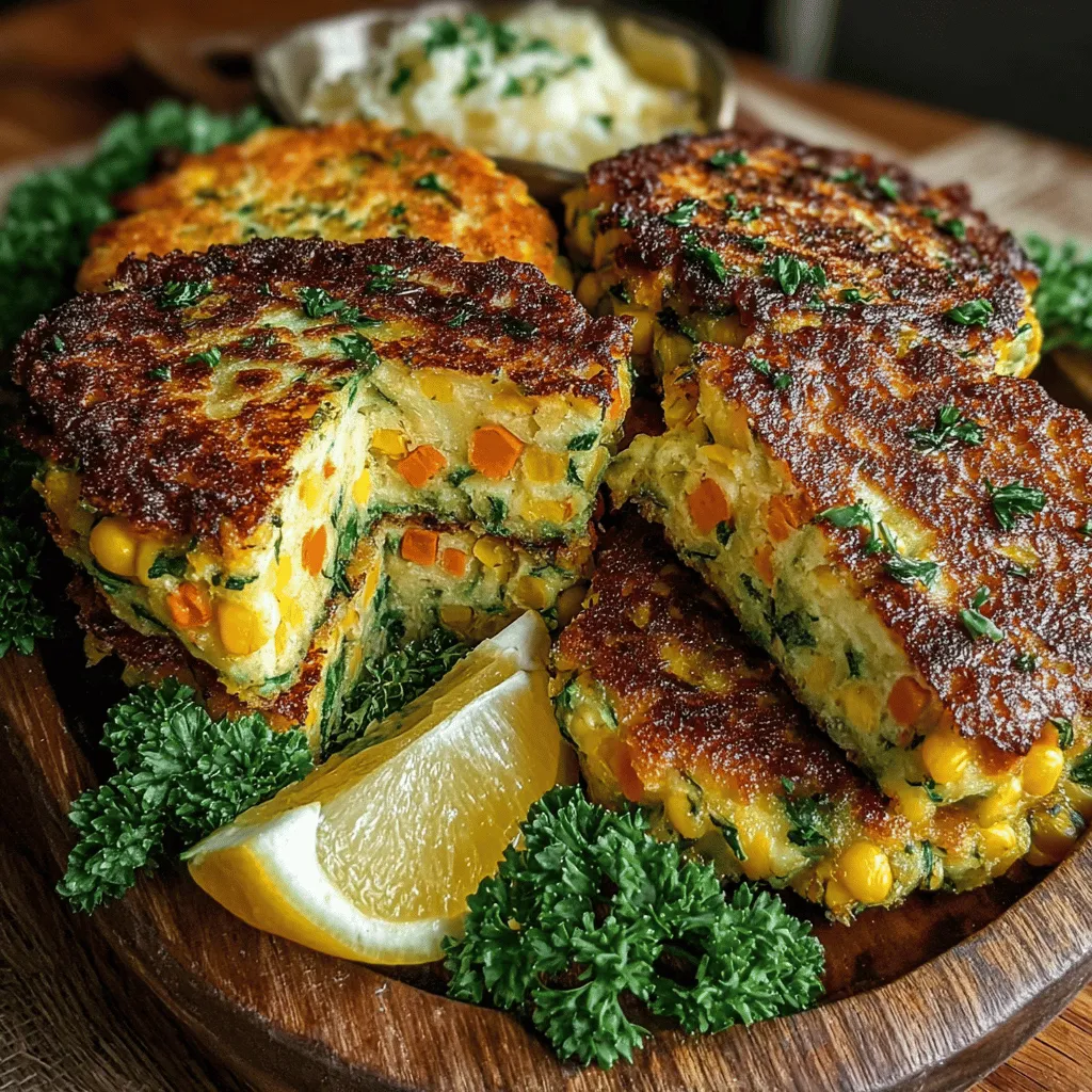 Sind Sie auf der Suche nach einem köstlichen, gesunden Snack oder einer Beilage, die sowohl einfach zuzubereiten als auch voller Geschmack ist? Dann sind die Zesty Parmesan-Crusted Gemüse-Fritter genau das Richtige für Sie! Diese Fritter kombinieren eine Vielzahl von frischem Gemüse mit einer knusprigen Parmesan-Kruste und sind perfekt für jede Gelegenheit – sei es als Snack, bei einem Brunch oder als Beilage zu Ihrem Hauptgericht. Die Verwendung von Zucchini, Karotten, Paprika und Mais sorgt nicht nur für eine bunte Präsentation, sondern auch für eine Vielzahl von Nährstoffen, die Ihr Gericht aufwerten.