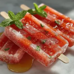 Wenn die Temperaturen steigen und die Sonne strahlt, gibt es nichts Erfrischenderes als ein selbstgemachtes Eis am Stiel. Unser Rezept für Erfrischende Wassermelonen-Eis am Stiel ist nicht nur ein echter Genuss, sondern auch eine gesunde Alternative zu herkömmlichen Eissorten. Wassermelonen sind nicht nur saftig und süß, sondern auch reich an Vitaminen und Mineralstoffen, die an heißen Tagen für eine willkommene Abkühlung sorgen. Diese fruchtigen Eis am Stiel sind einfach zuzubereiten und benötigen nur wenige Zutaten, die Sie wahrscheinlich bereits zu Hause haben.