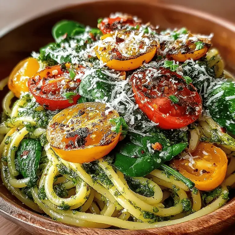 Die Basil Pesto Pasta Extravaganza ist ein wunderbares Gericht, das nicht nur den Gaumen erfreut, sondern auch die Seele nährt. Mit seinem frischen Geschmack und der einfachen Zubereitung ist dieses Rezept perfekt für ein schnelles Abendessen oder ein elegantes Dinner mit Freunden. Die Wurzeln des Pesto reichen bis in die Ligurien-Region in Italien zurück, wo es ursprünglich als „Pesto alla Genovese“ bekannt wurde. Mit frischen Basilikumblättern, Knoblauch, Pinienkernen und Parmesan ist es ein Klassiker der italienischen Küche, der weltweit beliebt ist.