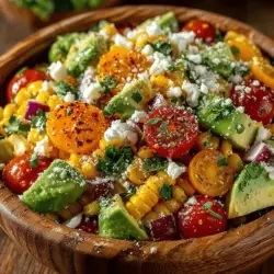 Der Sonnige Freude: Süßer Mais & Avocado-Salat ist nicht nur ein festlicher Genuss, sondern auch ein Paradebeispiel für die Leichtigkeit und Frische, die die Sommermonate mit sich bringen. Dieses Rezept kombiniert knackigen, süßen Mais mit cremiger Avocado und saftigen Cherry-Tomaten, was es zu einem idealen Gericht für Grillabende, Picknicks oder einfach nur als gesunde Beilage macht. Ursprünglich inspiriert von den bunten Märkten und der lebhaften Küche Mexikos, bringt dieser Salat ein Stück Sommer auf den Teller.