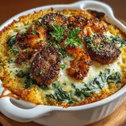 Der Käse-Spinat-Wurst Quinoa Auflauf ist nicht nur ein Fest für den Gaumen, sondern auch eine gesunde und nahrhafte Option für jede Mahlzeit. Dieses Rezept vereint die herzhaften Aromen von italienischer Wurst, frischem Spinat und cremigem Käse, während Quinoa als glutenfreie, proteinreiche Basis dient. Perfekt für ein Familienessen oder als Meal-Prep für die Woche, dieser Auflauf ist dazu gedacht, sowohl den Hunger zu stillen als auch die Selbstzufriedenheit zu fördern, die mit einer hausgemachten Mahlzeit einhergeht.