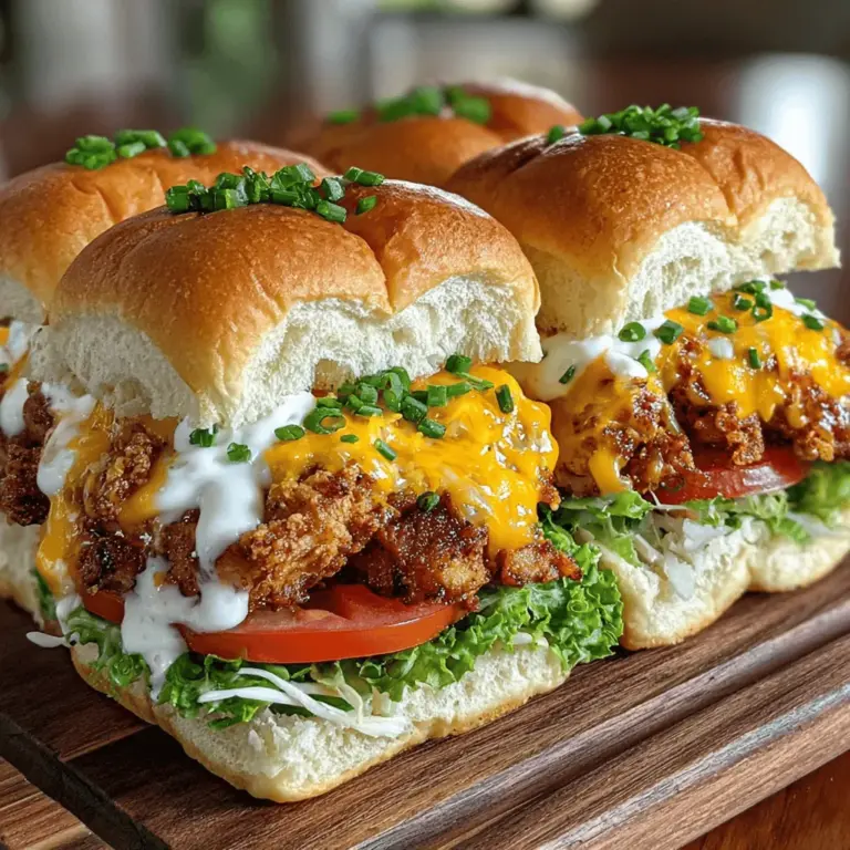 Wenn es um köstliche, herzhafte Snacks für Feiern oder ein entspanntes Abendessen geht, sind die knusprigen Cheddar Ranch Hühnchen-Slider die perfekte Wahl. Dieses Rezept vereint zartes, saftiges Hühnchen mit einer knusprigen Panade und dem unverwechselbaren Geschmack der beliebten Ranch-Gewürzmischung. Es ist nicht nur einfach zuzubereiten, sondern auch ein wahrer Publikumsmagnet, der jeden Gaumen erfreut. Egal, ob du sie beim nächsten Grillabend, einer Geburtstagsfeier oder einfach nur für einen gemütlichen Abend mit Freunden servierst, diese Slider werden schnell zum Star deines Buffets.