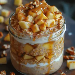 Der Morgen ist oft hektisch, und die Suche nach einem nahrhaften, schmackhaften Frühstück kann manchmal zu einer Herausforderung werden. Hier kommen die süßen Apfelkuchen Overnight Oats ins Spiel – ein Rezept, das nicht nur einfach zuzubereiten ist, sondern auch köstlich schmeckt und voller gesunder Zutaten steckt. Dieses Gericht kombiniert die Aromen eines klassischen Apfelkuchens mit der Bequemlichkeit von Overnight Oats, und bietet somit eine ideale Lösung für alle, die auch in der Früh gesund essen möchten, ohne viel Aufwand zu betreiben.