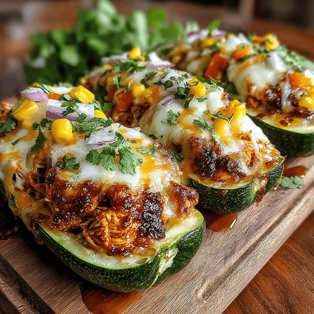 Willkommen in der Welt der köstlichen und gesunden Rezepte! Heute stellen wir dir ein besonders leckeres Gericht vor: die BBQ Chicken Zucchini Boote. Diese gefüllten Zucchinis sind nicht nur ein Fest für den Gaumen, sondern auch eine wunderbare Möglichkeit, Gemüse in deine Ernährung zu integrieren. Sie vereinen die herzhaften Aromen von gegrilltem Hähnchen und BBQ-Sauce mit der frischen Leichtigkeit von Zucchini, sodass sie perfekt für jede Gelegenheit sind – sei es ein Familienessen, ein Grillabend mit Freunden oder einfach als schnelles Mittagessen.