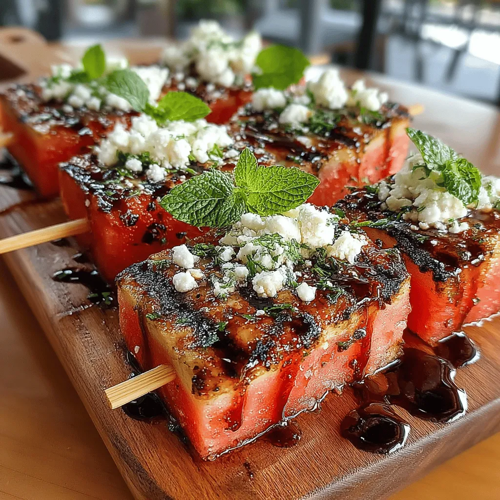 Wenn die warmen Tage des Sommers anbrechen, gibt es kaum etwas Erfrischenderes als die Kombination von saftiger Wassermelone und cremigem Feta-Käse. Diese gegrillten Wassermelonen-Feta-Spieße sind nicht nur ein Genuss für den Gaumen, sondern auch ein optisches Highlight auf jedem Grillfest oder Picknick. Die Kombination aus süßer, saftiger Wassermelone, salzigem Feta und frischen Minzblättern sorgt für ein einzigartiges Geschmackserlebnis, das die Sinne belebt. Darüber hinaus ist dieses Rezept einfach zuzubereiten und benötigt nur wenige Zutaten, was es zu einer perfekten Wahl für spontane Grillabende mit Freunden und Familie macht.