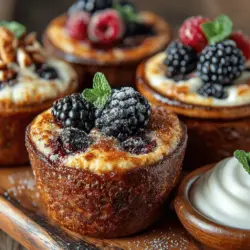 Heute werden wir ein köstliches und nahrhaftes Rezept zubereiten: Beeren Genuss Baked Oatmeal Cups. Diese kleinen, gebackenen Haferflocken-Tassen sind nicht nur gesund, sondern auch vielseitig und perfekt für ein schnelles Frühstück oder einen Snack für zwischendurch. In der heutigen hektischen Zeit, in der viele von uns nach schnellen, aber gesunden Optionen suchen, sind diese Oatmeal Cups eine wunderbare Lösung.
