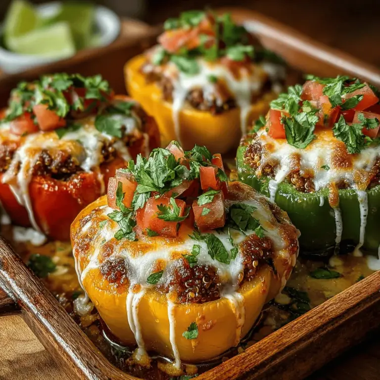 Gefüllte Mini-Paprika sind nicht nur ein Gaumenschmaus, sondern auch ein echter Blickfang auf jedem Tisch. Dieses Rezept kombiniert bunte Mini-Paprika mit einer herzhaften Füllung aus magerem Putenfleisch, Quinoa und aromatischen Gewürzen. Die Ursprünge der gefüllten Paprika reichen weit zurück und sind in vielen Kulturen zu finden, von der mediterranen bis zur mexikanischen Küche. Dieses Gericht ist nicht nur köstlich, sondern auch vielseitig und kann leicht an persönliche Vorlieben angepasst werden.