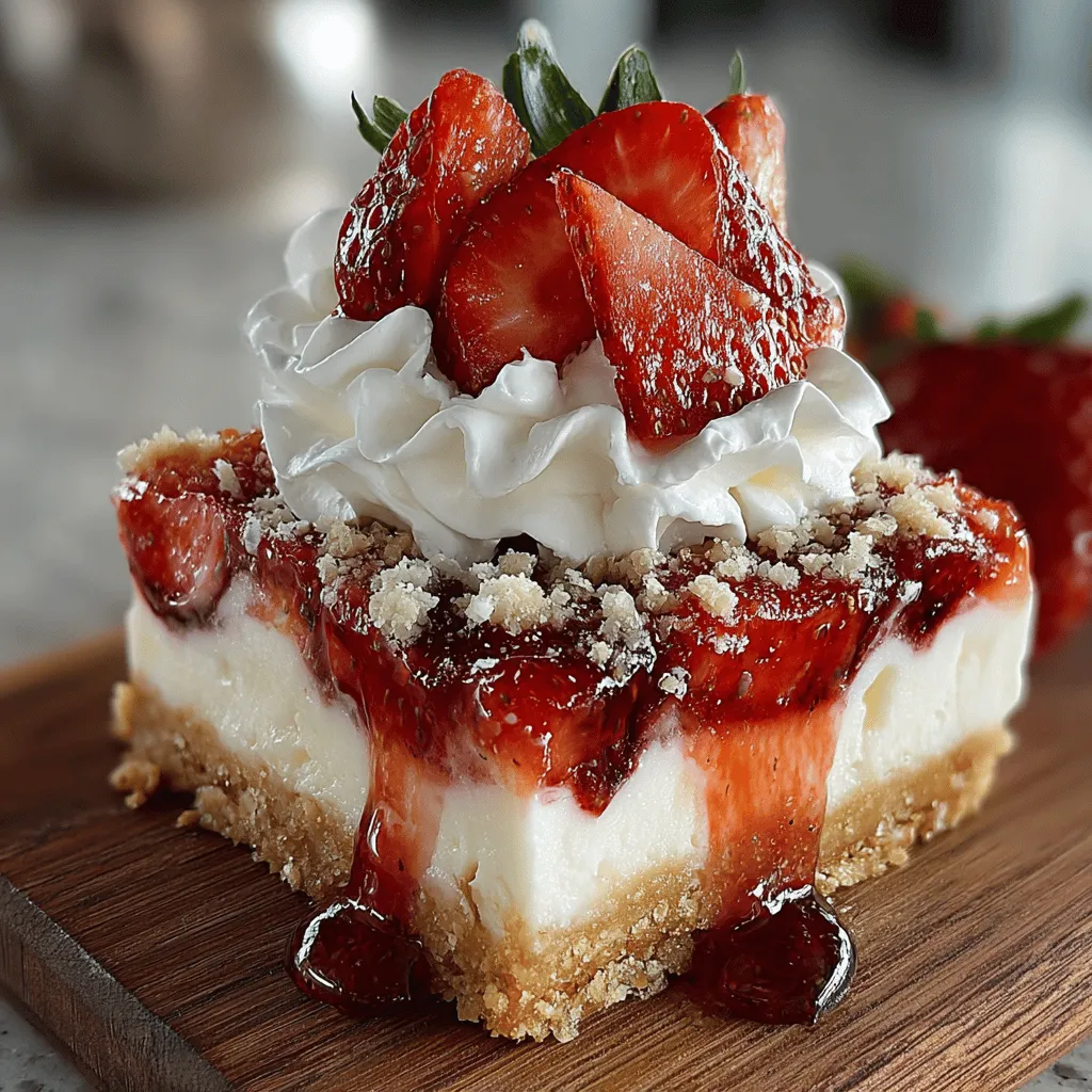 Erdbeeren sind eine der beliebtesten Früchte der Welt und haben eine lange Geschichte in der Gastronomie. Ihre süße, saftige Natur macht sie zu einer idealen Zutat für Desserts, und sie sind reich an Vitaminen, Antioxidantien und Ballaststoffen. Die Kombination von Erdbeeren mit Joghurt und einer knusprigen Shortbread-Kruste in diesem Rezept spiegelt die Tradition wider, frische Zutaten in der Küche zu verwenden. Diese Bars sind nicht nur ein Genuss für den Gaumen, sondern auch ein Hingucker auf jedem Tisch.