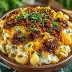 Cremiges Hatch Chilis Mac und Käse ist mehr als nur ein einfaches Komfortessen; es ist eine Geschmacksexplosion, die die Herzen von Käseliebhabern und Feinschmeckern gleichermaßen erobert. Dieses Rezept kombiniert die cremige Textur von schmelzendem Käse mit der würzigen Note von Hatch-Grünchilis, was es zu einem einzigartigen Gericht macht, das sowohl Kinder als auch Erwachsene begeistert. Ob als Beilage zu einem Grillabend oder als Hauptgericht an einem gemütlichen Abend, dieses Mac und Käse-Rezept wird schnell zu einem Favoriten in Ihrer Küche.