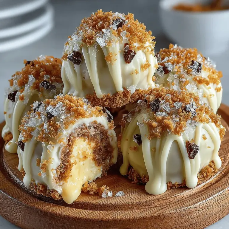 Wenn Sie auf der Suche nach einem verführerischen Dessert sind, das sowohl einfach zuzubereiten als auch unglaublich lecker ist, dann sind die No-Bake Biscoff Cheesecake Trüffel genau das Richtige für Sie! Diese kleinen Köstlichkeiten kombinieren den unverwechselbaren Geschmack der Biscoff-Kekse mit einer cremigen Käsekuchen-Füllung und einem zarten Überzug aus weißer Schokolade. Ideal für besondere Anlässe, Partys oder einfach als süßer Snack für zwischendurch – diese Trüffel sind ein absoluter Genuss.