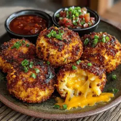 Die Crunchy Taco-Mac-und-Käse-Bällchen sind eine wunderbare Kombination aus zwei beliebten Gerichten: Macaroni and Cheese und Tacos. Diese köstlichen Bällchen sind perfekt für Partys, als Snack für den Filmabend oder einfach als herzhaftes Familienessen. Mit ihrer Kombination aus cremigem Käse, würzigem Taco-Fleisch und einer knusprigen Panade sind sie ein echter Gaumenschmaus. In diesem Rezept verwenden wir eine Mischung aus scharfem Cheddar- und Pepper-Jack-Käse, die den Bällchen nicht nur Geschmack, sondern auch eine interessante Textur verleiht.