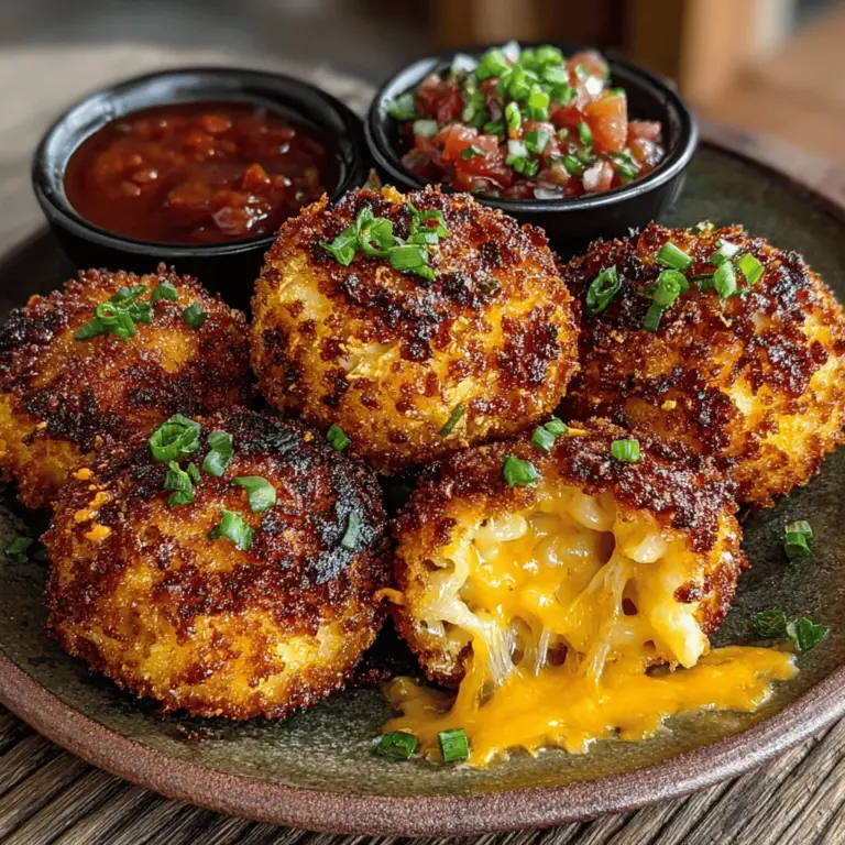 Die Crunchy Taco-Mac-und-Käse-Bällchen sind eine wunderbare Kombination aus zwei beliebten Gerichten: Macaroni and Cheese und Tacos. Diese köstlichen Bällchen sind perfekt für Partys, als Snack für den Filmabend oder einfach als herzhaftes Familienessen. Mit ihrer Kombination aus cremigem Käse, würzigem Taco-Fleisch und einer knusprigen Panade sind sie ein echter Gaumenschmaus. In diesem Rezept verwenden wir eine Mischung aus scharfem Cheddar- und Pepper-Jack-Käse, die den Bällchen nicht nur Geschmack, sondern auch eine interessante Textur verleiht.