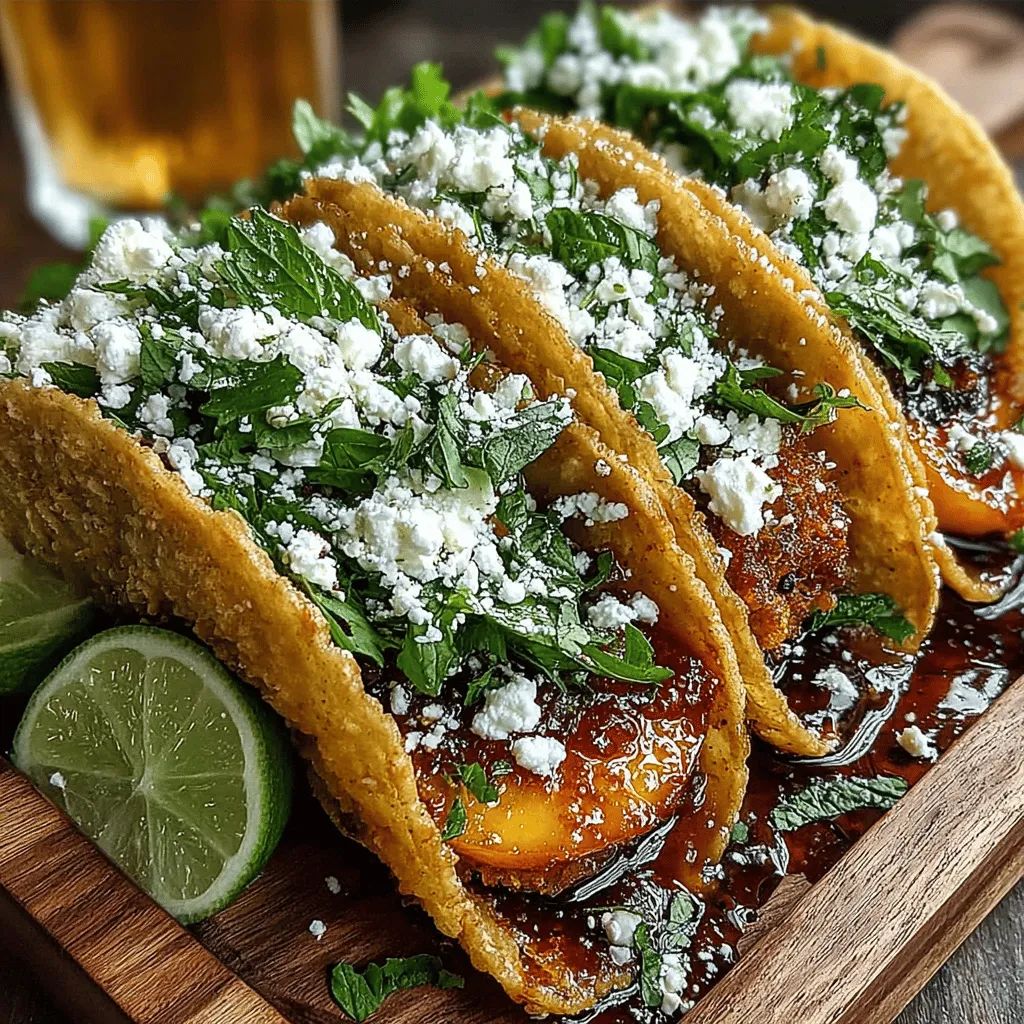 Die knusprigen Pfirsich-Tacos sind eine kreative und köstliche Möglichkeit, frische Pfirsiche zu genießen. Diese Tacos kombinieren die Süße von reifen, saftigen Pfirsichen mit herzhaften und würzigen Zutaten, was sie zu einem echten Gaumenschmaus macht. Ideal für den Sommer, wenn Pfirsiche in ihrer besten Form sind, sind diese Tacos nicht nur ein Fest für die Sinne, sondern auch ein gesundes Gericht, das voller Nährstoffe steckt.