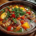Wenn die Tage kürzer und die Temperaturen kühler werden, gibt es nichts Besseres, als sich mit einer warmen, herzhaften Suppe zu verwöhnen. Die Gemütliche Herbst-Crockpot-Kürbis- und Puten-Suppe ist genau das Richtige für diese Saison. Diese Suppe kombiniert die süßen und nussigen Aromen von Butternut-Kürbis mit zartem Putenfleisch und einer Vielzahl von frischem Gemüse. Sie ist nicht nur köstlich, sondern auch einfach zuzubereiten – alles, was Sie brauchen, ist ein Crockpot, um ein wunderbares, nahrhaftes Gericht zu kreieren.