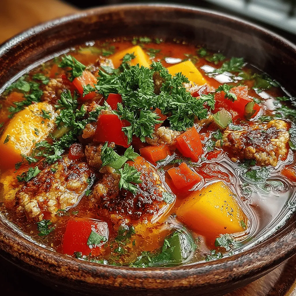 Wenn die Tage kürzer und die Temperaturen kühler werden, gibt es nichts Besseres, als sich mit einer warmen, herzhaften Suppe zu verwöhnen. Die Gemütliche Herbst-Crockpot-Kürbis- und Puten-Suppe ist genau das Richtige für diese Saison. Diese Suppe kombiniert die süßen und nussigen Aromen von Butternut-Kürbis mit zartem Putenfleisch und einer Vielzahl von frischem Gemüse. Sie ist nicht nur köstlich, sondern auch einfach zuzubereiten – alles, was Sie brauchen, ist ein Crockpot, um ein wunderbares, nahrhaftes Gericht zu kreieren.