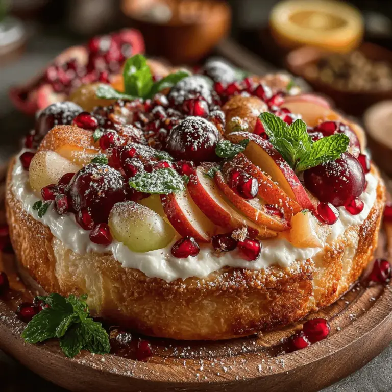 Wenn die Blätter sich in leuchtenden Farben färben und die Luft frischer wird, ist es Zeit, sich in die Küche zu begeben und das Herz eines jeden Herbstliebhabers zu erfreuen: die Herbstzauber Fruchtpizza. Dieses Rezept verbindet die Aromen der Saison mit einem süßen Keksboden, cremigem Frischkäse-Frosting und einer bunten Auswahl an herbstlichem Obst. Die Herbstzauber Fruchtpizza ist nicht nur ein Genuss für die Sinne, sondern auch eine Augenweide, die jeden Tisch aufwertet.
