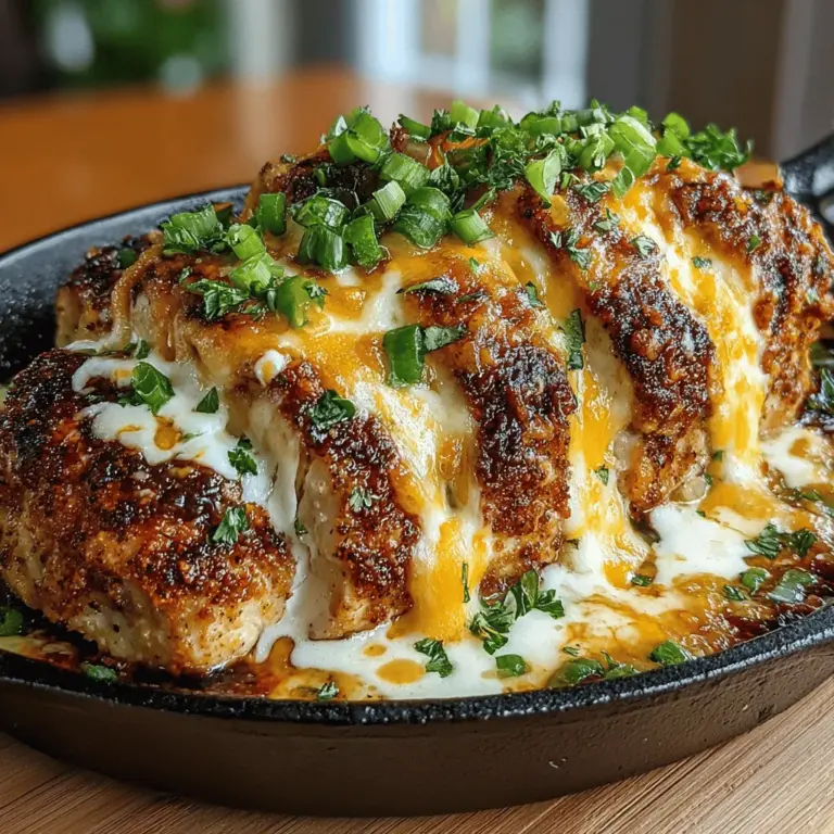 Willkommen zu unserem Rezept für das Cheesy Hatch Chili Chicken Bake, ein Gericht, das sowohl für Kochbegeisterte als auch für Anfänger geeignet ist! Diese cremige und würzige Auflaufform kombiniert saftige Hähnchenbrustfilets mit einer köstlichen Mischung aus Hatch-Grünchilis und geschmolzenem Käse, die jedem Bissen eine besondere Note verleiht. Ob Sie ein schnelles Abendessen für die Familie zubereiten oder Ihre Gäste beeindrucken möchten, dieses Rezept bietet Ihnen alles, was Sie brauchen.