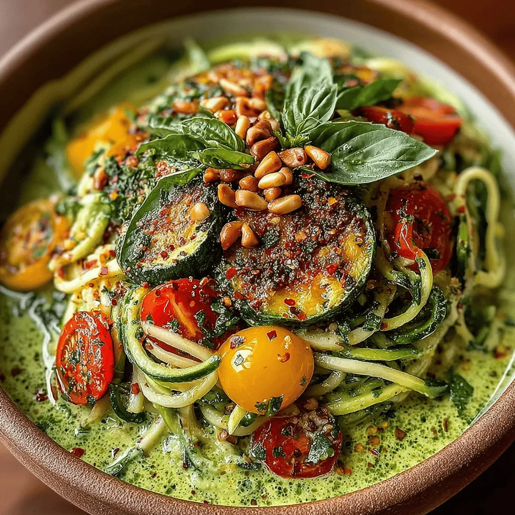 Zucchini-Nudeln mit cremiger Avocadosauce sind nicht nur ein wahrer Genuss für den Gaumen, sondern auch eine gesunde, leichte Alternative zu herkömmlichen Pasta-Gerichten. Dieses Rezept ist perfekt für alle, die eine glutenfreie und kohlenhydratarme Option suchen, ohne dabei auf den köstlichen Geschmack zu verzichten. Die Kombination aus frischen Zucchini und einer cremigen Avocadosauce macht dieses Gericht nicht nur nahrhaft, sondern auch unglaublich schmackhaft und sättigend.