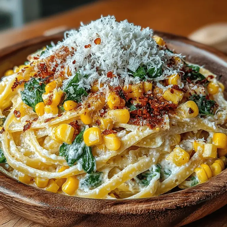 Die cremigen Fettuccine mit geröstetem Mais sind nicht nur ein Fest für die Augen, sondern auch ein Genuss für die Sinne. Dieses Rezept kombiniert die zarte Textur von Fettuccine mit dem süßen, leicht rauchigen Aroma von geröstetem Mais, um ein unvergessliches Geschmackserlebnis zu schaffen. Ideal für ein schnelles Abendessen unter der Woche oder ein elegantes Dinner mit Freunden – dieses Gericht ist vielseitig und lässt sich leicht an verschiedene Anlässe anpassen.
