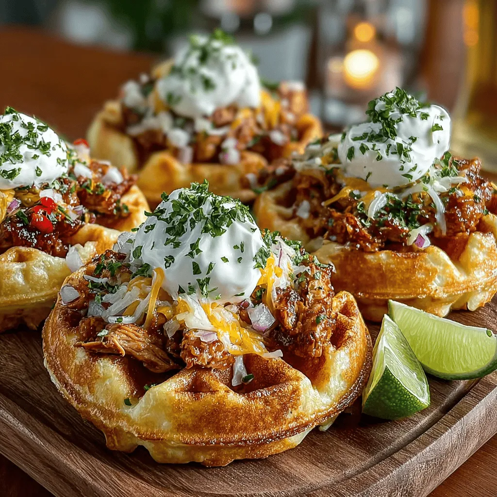Mini Chicken Fajita Waffle Wraps sind eine aufregende und köstliche Variante des klassischen Fajita-Gerichts, das in Mexiko seinen Ursprung hat. Diese kleinen, herzhaften Wraps vereinen die Aromen von mariniertem Hähnchen, frischem Gemüse und würzigen Gewürzen, alles eingewickelt in eine knusprige Waffel. Sie sind perfekt für ein schnelles Mittagessen, eine gesellige Party oder sogar als Snack für die ganze Familie. Die Kombination aus Hähnchen und Waffeln bringt nicht nur Abwechslung auf den Tisch, sondern ist auch ein echter Genuss für die Geschmacksknospen.