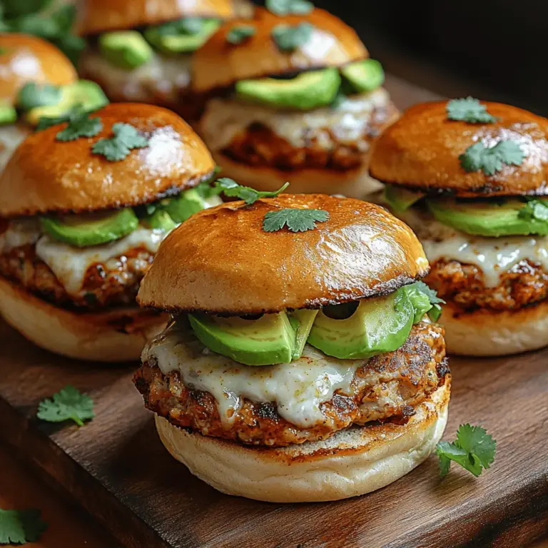 Die Würzigen Hatch Chili Hähnchen-Slider mit Käse sind nicht nur ein Gaumenschmaus, sondern auch ein perfektes Gericht für jede Gelegenheit – sei es ein geselliges Grillfest, ein Spieltag oder einfach nur ein schnelles Abendessen unter der Woche. Diese Slider sind besonders beliebt, weil sie die perfekte Kombination aus zartem, gewürztem Hähnchen und dem schmelzenden Geschmack von Monterey Jack Käse bieten, ergänzt durch die pikante Note der gerösteten Hatch grünen Chilis. Dieses Rezept ist nicht nur einfach zuzubereiten, sondern auch gesund und voller Geschmack, was es zu einem Favoriten für Familien und Freunde macht.