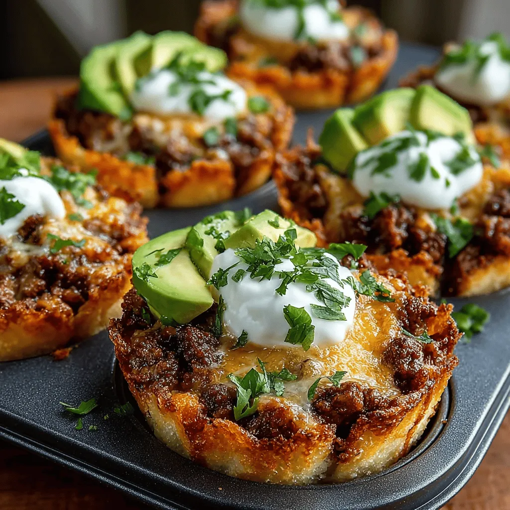 Bevor wir mit der Zubereitung beginnen, lassen Sie uns die Zutaten für diese schmackhaften Taco Cups auflisten. Sie benötigen folgende Zutaten: