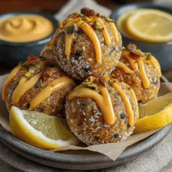Die Zesty Lemon Bliss Energie-Bällchen sind nicht nur eine köstliche Nascherei, sondern auch eine gesunde Option für den kleinen Hunger zwischendurch. Diese kleinen, runden Köstlichkeiten vereinen den erfrischenden Geschmack von Zitrone mit der nahrhaften Kraft von Hafer und Nussbutter. Ideal für einen schnellen Snack, als Energiequelle vor dem Sport oder einfach als süße Versuchung, die in nur wenigen Minuten zubereitet werden kann.