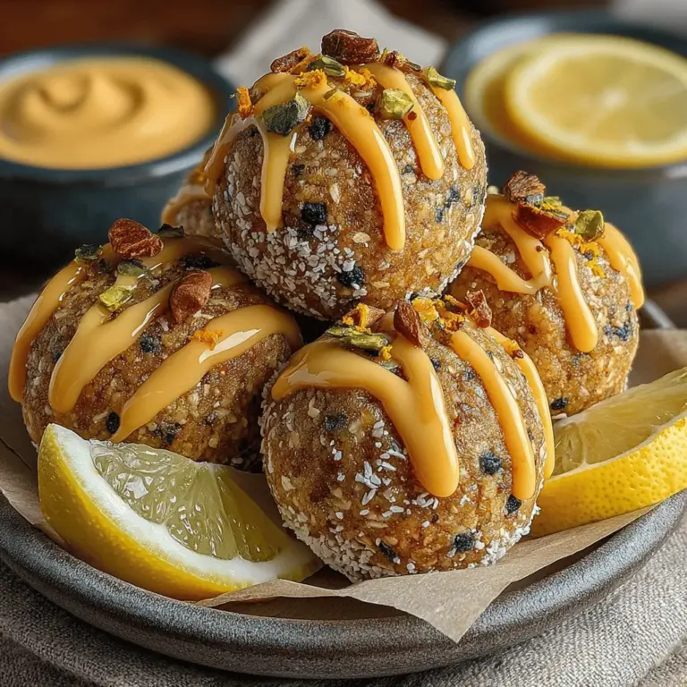Die Zesty Lemon Bliss Energie-Bällchen sind nicht nur eine köstliche Nascherei, sondern auch eine gesunde Option für den kleinen Hunger zwischendurch. Diese kleinen, runden Köstlichkeiten vereinen den erfrischenden Geschmack von Zitrone mit der nahrhaften Kraft von Hafer und Nussbutter. Ideal für einen schnellen Snack, als Energiequelle vor dem Sport oder einfach als süße Versuchung, die in nur wenigen Minuten zubereitet werden kann.