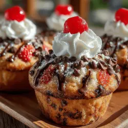 Schokoladenstückchen-Bananensplit-Muffins sind eine köstliche Kombination aus saftigen Bananen, zartem Schokoladengeschmack und fruchtiger Frische. Dieses Rezept ist nicht nur einfach zuzubereiten, sondern auch perfekt für jede Gelegenheit – sei es als süßer Snack für zwischendurch, zum Frühstück oder als Dessert. Die Mischung aus reifen Bananen, saftigen Erdbeeren und exotischer Ananas verleiht diesen Muffins eine unwiderstehliche Note. In dieser detaillierten Anleitung erfahren Sie alles, was Sie über die Zubereitung dieser schmackhaften Muffins wissen müssen.