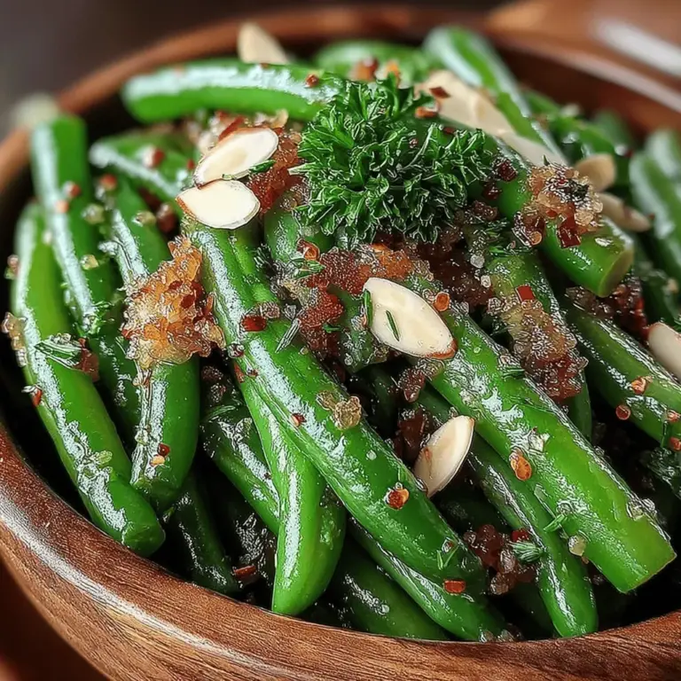 Das Rezept für Zesty Lemon Garlic Green Bean Stir Fry bietet eine erfrischende und gesunde Möglichkeit, grüne Bohnen zu genießen. Diese bunte und aromatische Beilage ist nicht nur ein Genuss für den Gaumen, sondern auch eine wahre Augenweide auf jedem Tisch. Mit der perfekten Balance aus Zitrone und Knoblauch bringt dieses Gericht die frischen Aromen des Gemüses zur Geltung und ist in nur kurzer Zeit zubereitet.