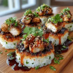 Die Mini Chicken Teriyaki Reisküchlein sind eine köstliche Kombination aus traditioneller japanischer Küche und modernen Snack-Ideen. Teriyaki, eine beliebte Zubereitungsart in Japan, bedeutet so viel wie „glänzend gegrillt“ und bezieht sich auf die Technik, Fleisch in einer süßlichen Sojasauce zu marinieren und anschließend zu grillen oder zu braten. Diese kleinen Reisküchlein sind nicht nur geschmacklich ein Hit, sondern auch optisch ansprechend, was sie perfekt für Partys, Familienfeiern oder als leichtes Mittagessen macht.