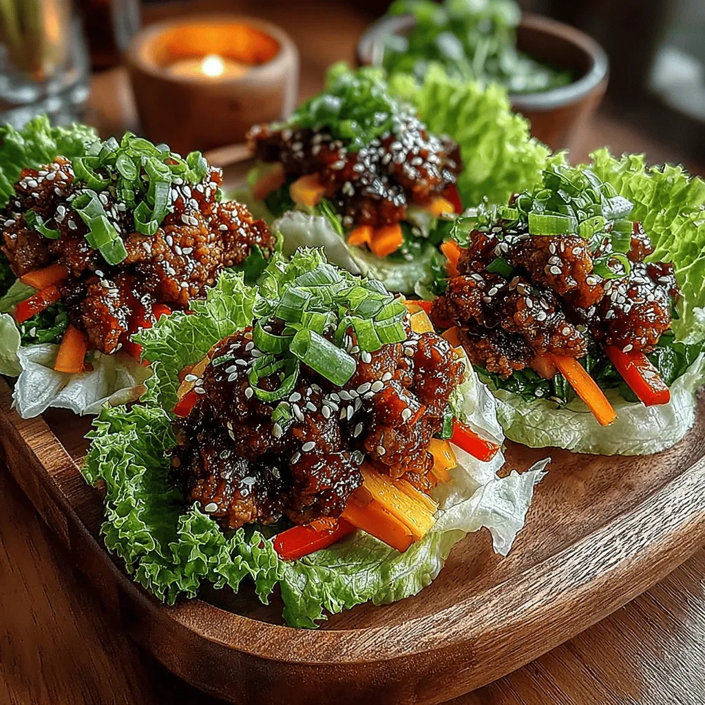 Mini Teriyaki Chicken Lettuce Wraps sind ein leichtes, gesundes und schmackhaftes Gericht, das sowohl beim Mittagessen als auch beim Abendessen begeistert. Diese asiatisch inspirierten Wraps kombinieren zartes Hähnchenhackfleisch mit frischem Gemüse und einer köstlichen Teriyaki-Sauce, die dem Gericht eine süßliche Note verleiht. Die Verwendung von Salatblättern anstelle von herkömmlichen Tortillas macht diese Wraps nicht nur kalorienärmer, sondern auch erfrischend und knackig. Ideal für gesunde Ernährung und perfekt für gesellige Abende oder Familienessen.