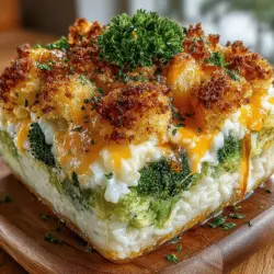 Der Käse-Brokkoli-Reis-Auflauf ist eine beliebte und herzliche Speise, die in vielen Küchen der Welt geschätzt wird. Er vereint die nahrhaften Eigenschaften von Brokkoli und Reis mit dem unwiderstehlichen Geschmack von geschmolzenem Käse. Diese Kombination macht ihn nicht nur zu einem perfekten Familienessen, sondern auch zu einem idealen Gericht für gesellige Anlässe oder als Beilage zu einem festlichen Menü.