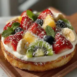 Um eine köstliche Fruchtpizza zuzubereiten, benötigen Sie eine Auswahl an frischen Zutaten, die sowohl geschmacklich als auch visuell überzeugen. Hier ist die Liste der benötigten Zutaten: