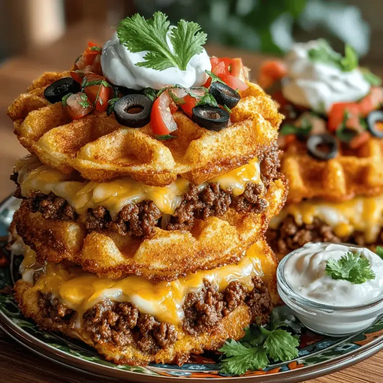 Mini-Taco-Waffelsandwiches sind eine köstliche und innovative Kombination aus zwei beliebten Gerichten: Waffeln und Tacos. Die Idee hinter diesem Rezept ist einfach: Man nimmt die klassischen Aromen eines Tacos und kombiniert sie mit der knusprigen Textur einer Waffel. Dieses Gericht ist nicht nur ein Genuss für den Gaumen, sondern auch ideal für gesellige Anlässe oder als schnelles Abendessen, das die ganze Familie begeistert.