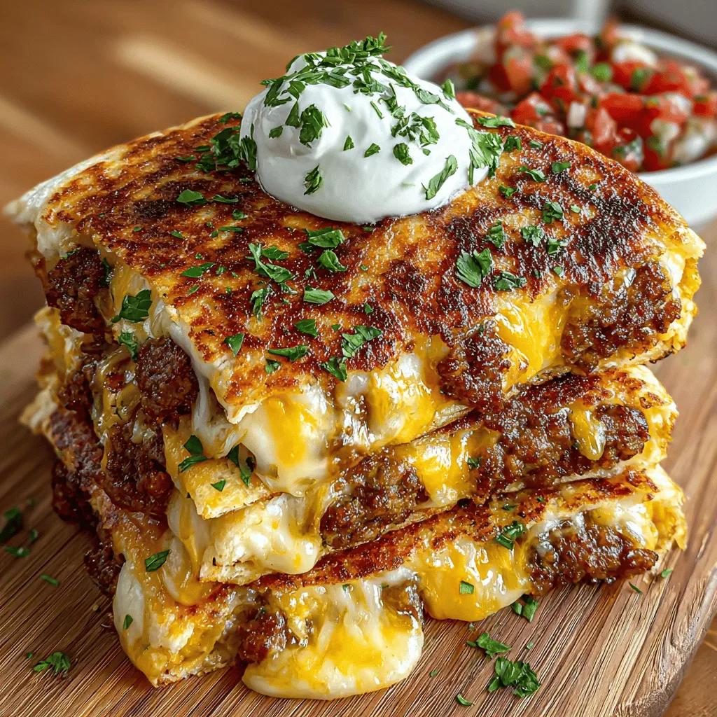 Wenn es um Quesadillas geht, ist die Auswahl hochwertiger, frischer Zutaten von entscheidender Bedeutung. Die Verwendung von frischen Chilischoten und Kräutern hebt das Gericht auf eine neue Ebene und sorgt dafür, dass jede Gabel ein Fest der Aromen ist. Die Zwiebeln und der Knoblauch bieten eine aromatische Basis, während die verschiedenen Käsesorten für die perfekte Cremigkeit sorgen. Durch die Kombination dieser Zutaten erhält man nicht nur ein schmackhaftes Gericht, sondern auch eines, das in weniger als 30 Minuten zubereitet werden kann.