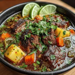 Der langsam gekochte Hatch Chili Rindfleisch-Eintopf ist ein echtes Soulfood, das nicht nur den Gaumen verwöhnt, sondern auch das Herz erwärmt. Mit zartem Rindfleisch, aromatischen Hatch Chilis und einer Vielzahl an frischem Gemüse ist dieses Gericht perfekt für gesellige Abende oder als herzhaftes Familienessen. Besonders in den kälteren Monaten bietet dieser Eintopf eine wohltuende Wärme und nährstoffreiche Zutaten, die einen positiven Einfluss auf das Wohlbefinden haben.
