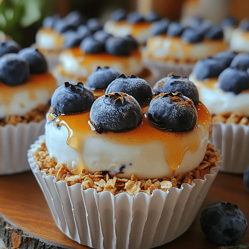 Blaubeeren gehören zu den beliebtesten Beeren der Welt, und ihre Verwendung in Desserts hat eine lange Tradition. Ursprünglich in Nordamerika beheimatet, wurden sie von den Ureinwohnern als Nahrungsmittel und Heilmittel geschätzt. Mit der Zeit fanden sie ihren Weg in die europäische Küche und wurden Teil vieler Rezepte. Die Kombination von Joghurt und Früchten ist ebenfalls nicht neu; sie ist eine beliebte Art, gesunde Snacks zuzubereiten, die sowohl nahrhaft als auch lecker sind. Die Idee, gefrorene Joghurt-Pie Bites zu kreieren, ist eine moderne Interpretation dieser klassischen Kombination, die sowohl erfrischend als auch praktisch ist.