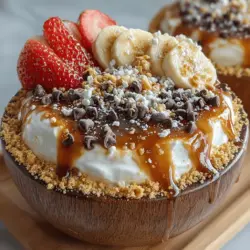 Die Erdnussbutter-Schokoladen-Joghurt-Schalen sind nicht nur ein himmlisches Dessert, sondern auch eine gesunde und nahrhafte Option für alle, die auf der Suche nach einer schnellen und köstlichen Snack-Idee sind. Diese Schalen vereinen die cremige Textur von griechischem Joghurt mit dem reichen Geschmack von Erdnussbutter und der süßen Note von Schokolade, was sie zu einem perfekten Genuss für jede Tageszeit macht. Ob als Frühstück, Snack oder Dessert – diese Joghurt-Schalen sind vielseitig und lassen sich leicht anpassen.